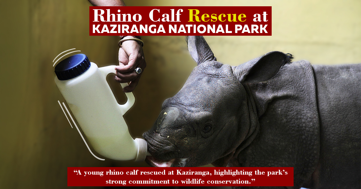 Rhino Calf Rescue At Kaziranga National Park