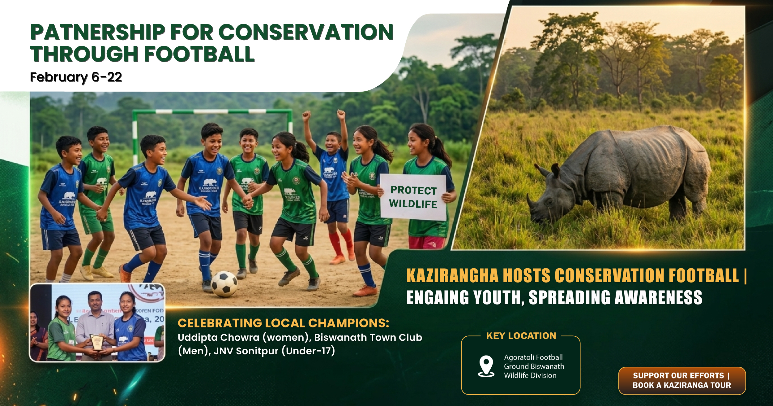 Kaziranga National Park Hosts Conservation Football